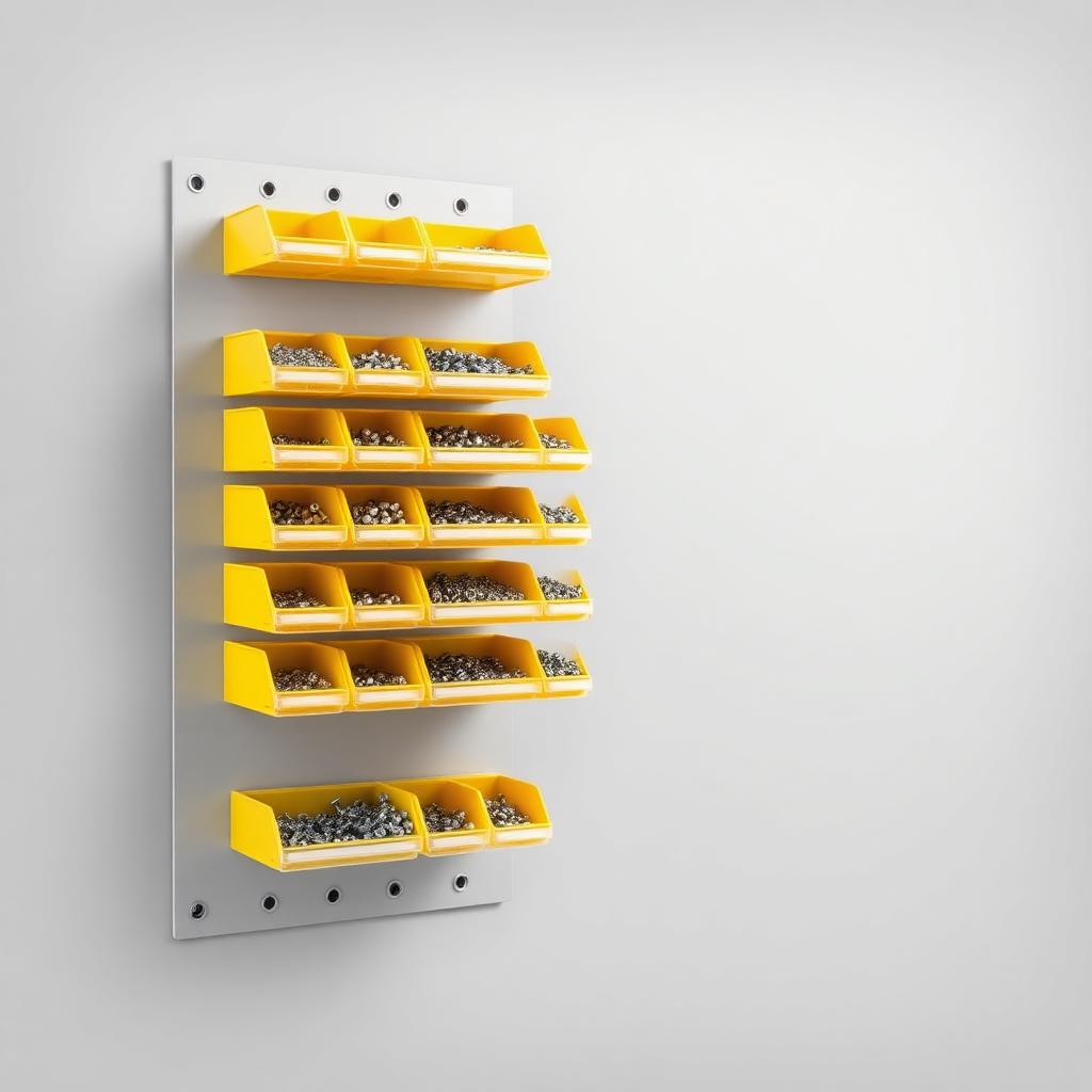Wall-Mount Parts Storage Bin System